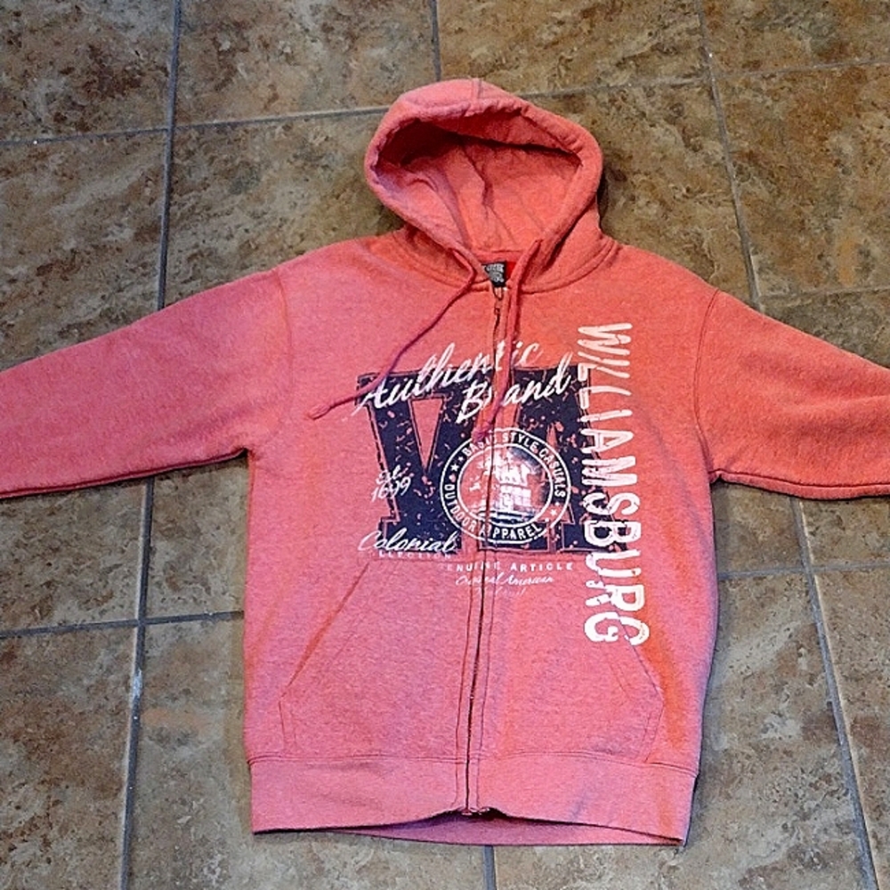 Pink Williamsburg Virginia Hoodie Size Small